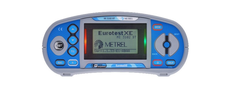 METREL MI 3102 BT EurotestXE mérőműszer, amit Krasznai Dániel villamos biztonsági felülvizsgáló használ Debrecen és térsége területén